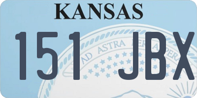 KS license plate 151JBX