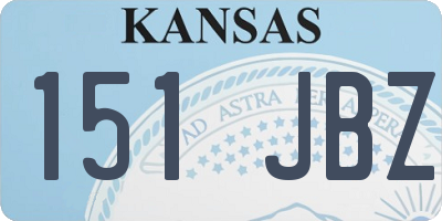 KS license plate 151JBZ