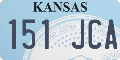 KS license plate 151JCA