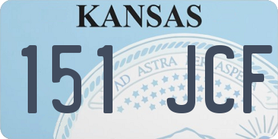 KS license plate 151JCF