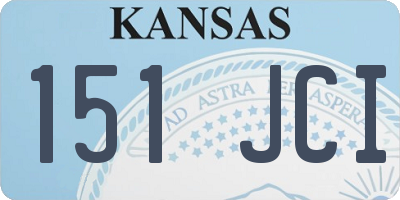 KS license plate 151JCI
