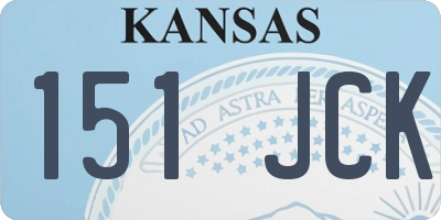 KS license plate 151JCK