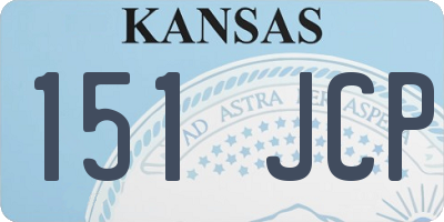 KS license plate 151JCP