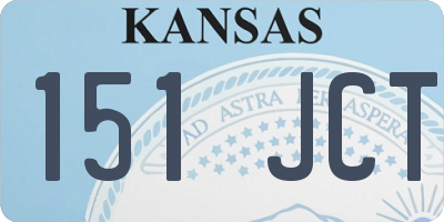 KS license plate 151JCT