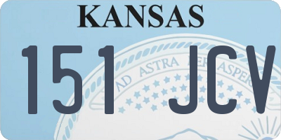KS license plate 151JCV