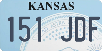 KS license plate 151JDF