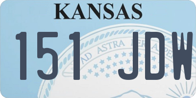 KS license plate 151JDW