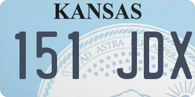 KS license plate 151JDX