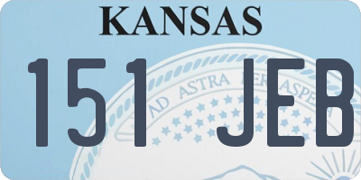 KS license plate 151JEB