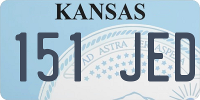 KS license plate 151JED