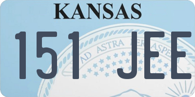 KS license plate 151JEE