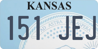 KS license plate 151JEJ