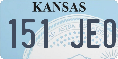 KS license plate 151JEO