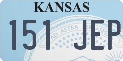 KS license plate 151JEP