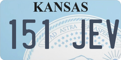 KS license plate 151JEV