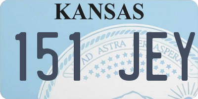 KS license plate 151JEY