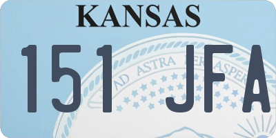 KS license plate 151JFA