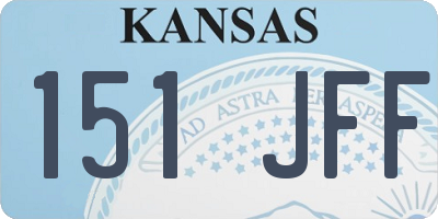 KS license plate 151JFF