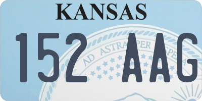 KS license plate 152AAG