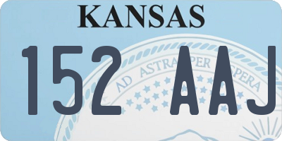 KS license plate 152AAJ