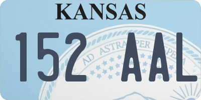 KS license plate 152AAL