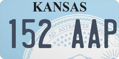 KS license plate 152AAP