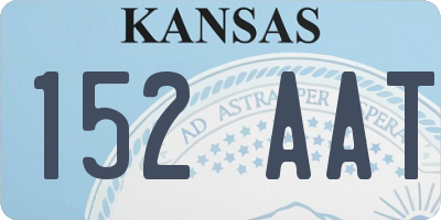 KS license plate 152AAT