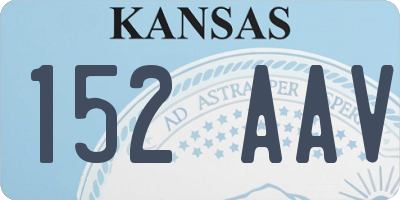 KS license plate 152AAV