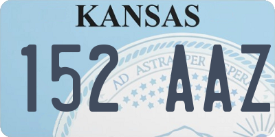 KS license plate 152AAZ