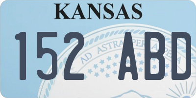 KS license plate 152ABD