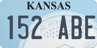 KS license plate 152ABE
