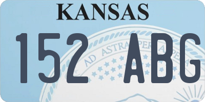 KS license plate 152ABG