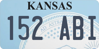 KS license plate 152ABI