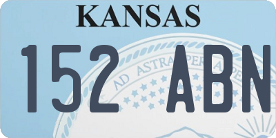 KS license plate 152ABN