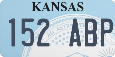KS license plate 152ABP