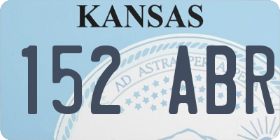 KS license plate 152ABR