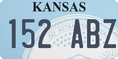 KS license plate 152ABZ