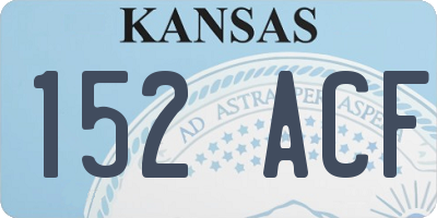 KS license plate 152ACF