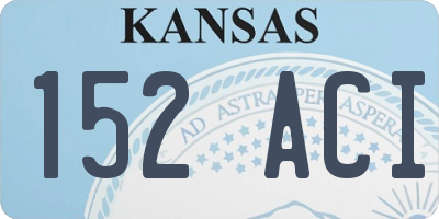 KS license plate 152ACI