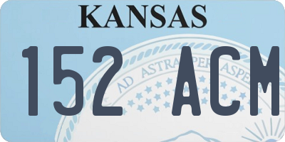 KS license plate 152ACM
