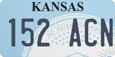 KS license plate 152ACN