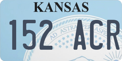 KS license plate 152ACR