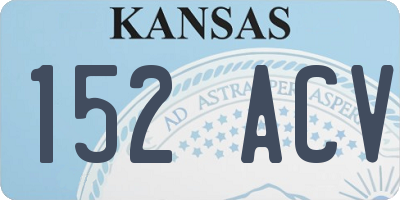 KS license plate 152ACV