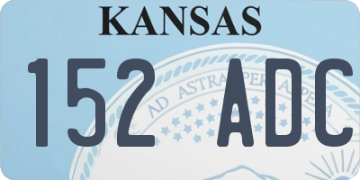 KS license plate 152ADC