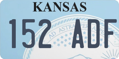KS license plate 152ADF