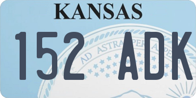 KS license plate 152ADK