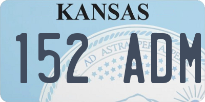 KS license plate 152ADM