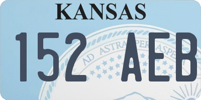 KS license plate 152AEB