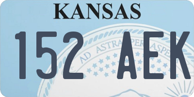 KS license plate 152AEK