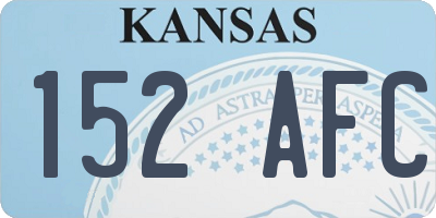 KS license plate 152AFC